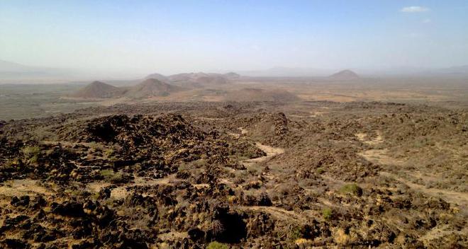 Mirando hacia el principal rift etíope; imagen tomada en el volcán Boset en Etiopía: Crédito: Profesor Thomas Gernon, Universidad de Southampton