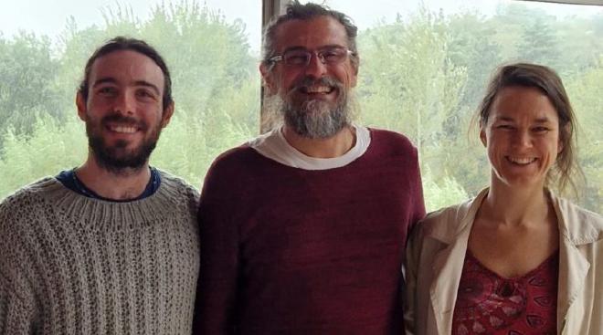 Martín Kuffer, Gonzalo Álvarez y Analía Zwick, autores del trabajo. Crédito de la imagen: Zwick, Álvarez & Kuffer